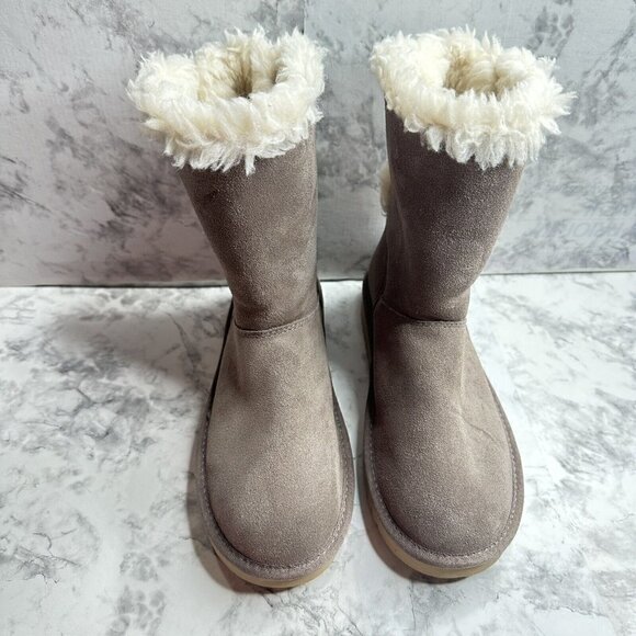 Koolaburra by UGG Boots Womens 7 EU 38 Kinslei 1020158‎ Gray Suede Pull on New - Picture 6 of 11